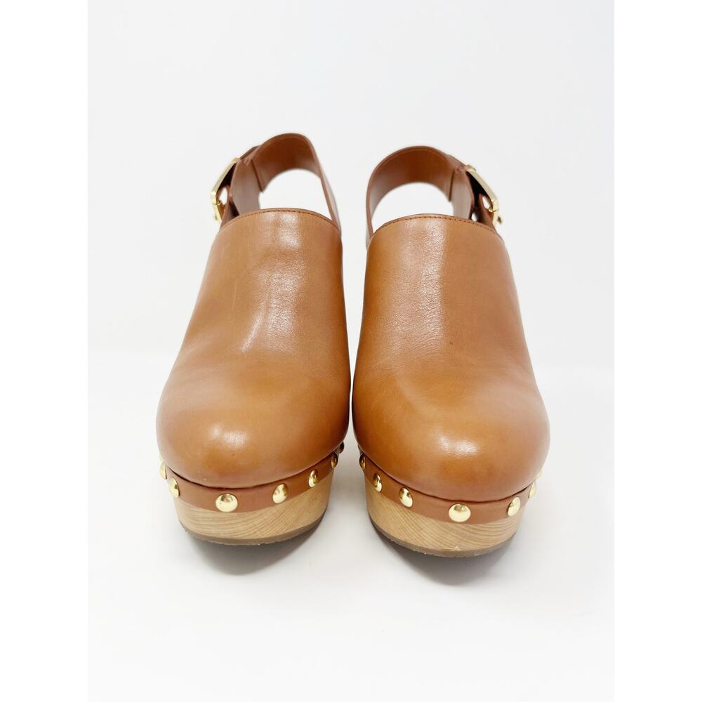 MICHAEL Michael Kors Beatrice Brown Platform Slingback Clog Heels SZ 8 - Picture 4 of 15